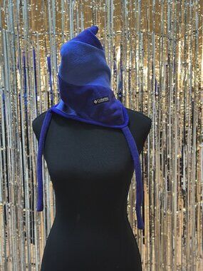 COLUMBIA SPORTSWARE COMPANY Jester Fleece Hat Beanie Black/Blue SIZE:S/M YOUTH